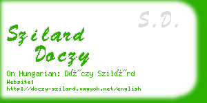 szilard doczy business card